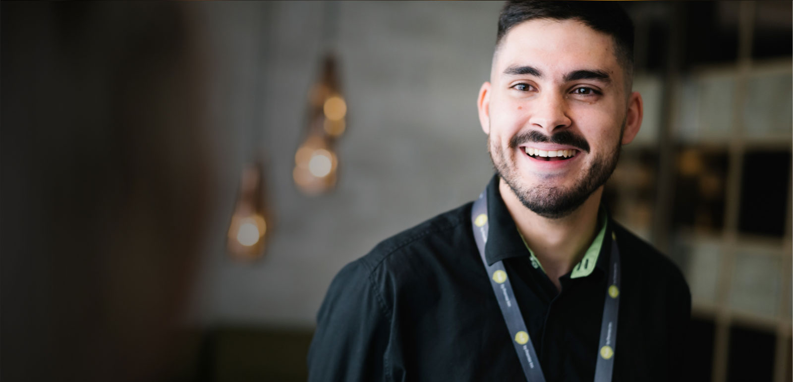 smiling hotel colleague
